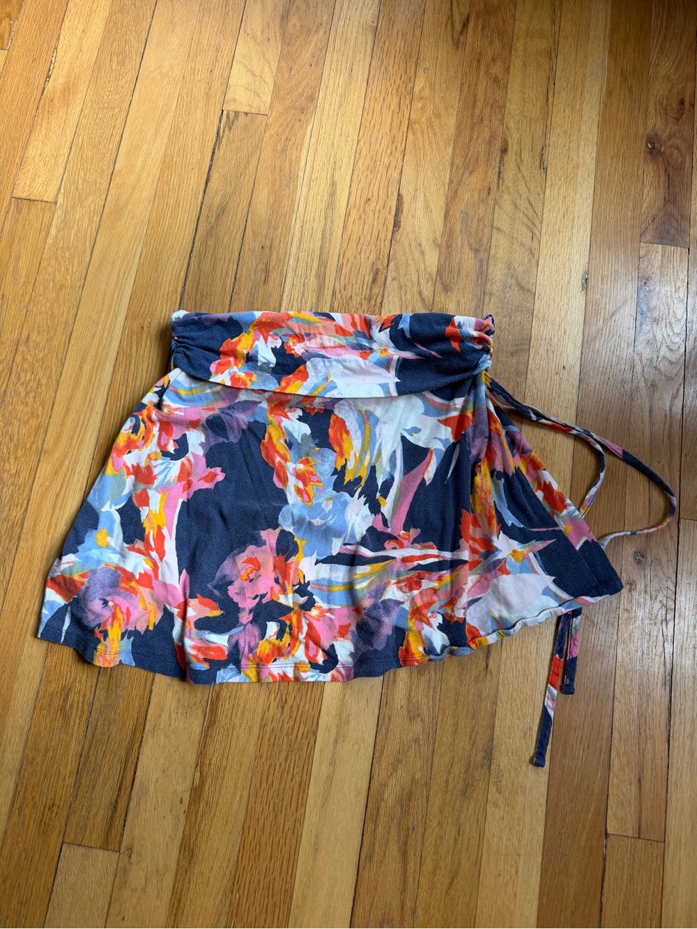 Patagonia blue and pink floral skirt